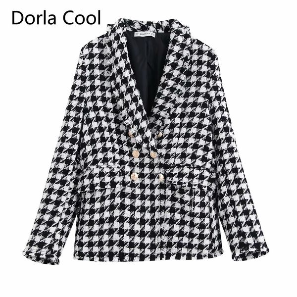 new 2021 female spring blazers chess high street designer europa lady office wear double breasted chic outerwear clothes d6l1, White;black
new 2021 female spring blazers chess high street designer europa lady office wear double breasted chic outerwear clothes d6l1, White;black