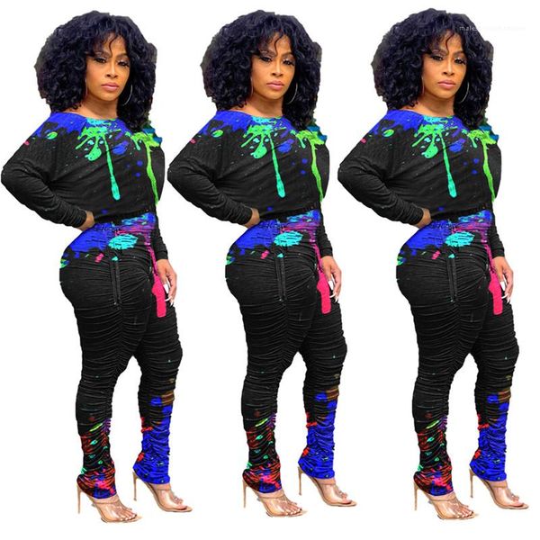 pants casual stacked designer two piece sets crew neck womens clothes splash ink printed womens two piece, White
pants casual stacked designer two piece sets crew neck womens clothes splash ink printed womens two piece, White