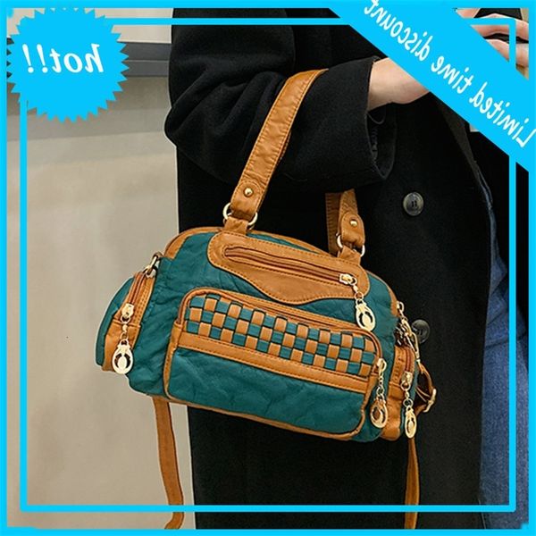 female contrast color soft leather shoulder bag weave pattern medium dead handbags women classic wild shopping crossbody bags
female contrast color soft leather shoulder bag weave pattern medium dead handbags women classic wild shopping crossbody bags