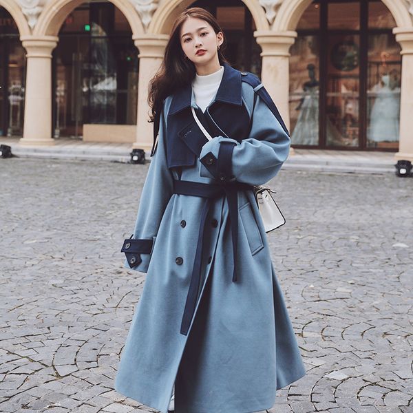 2021 new women's coat plus size long woolen new two-color double-sided korean double breasted female jacket thickening ls1 kt2e, Black
2021 new women's coat plus size long woolen new two-color double-sided korean double breasted female jacket thickening ls1 kt2e, Black