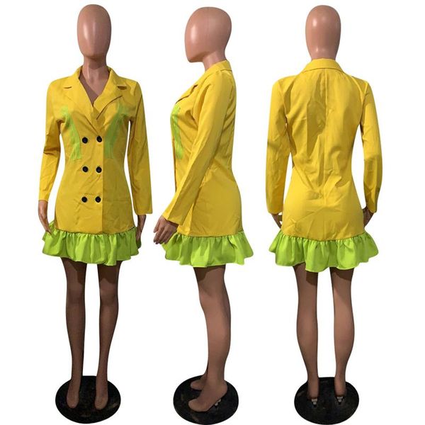 womens patchwork dresses fashion trend long sleeve cardigan double breasted short skirts designer female autumn casual floating edge dress, Black;gray
womens patchwork dresses fashion trend long sleeve cardigan double breasted short skirts designer female autumn casual floating edge dress, Black;gray