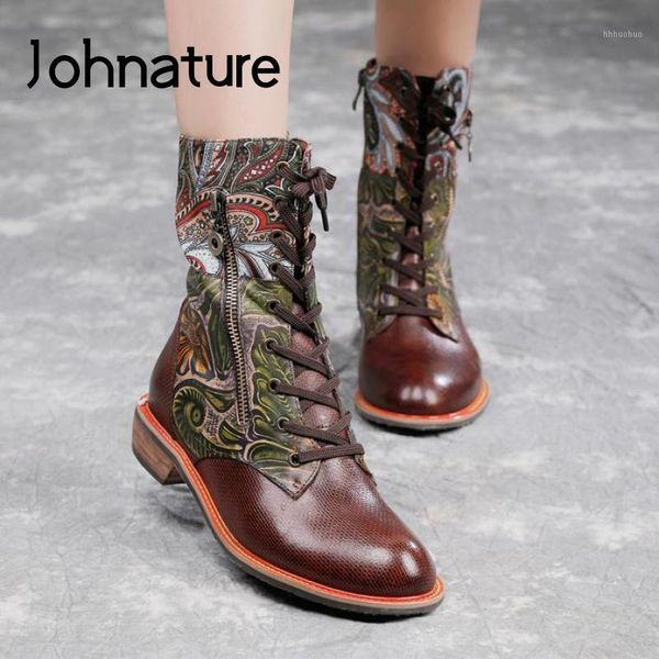 boots johnature ankle women winter 2021 shoes genuine leather zip mixed colors round toe sewing leisure platform boots1, Black
boots johnature ankle women winter 2021 shoes genuine leather zip mixed colors round toe sewing leisure platform boots1, Black