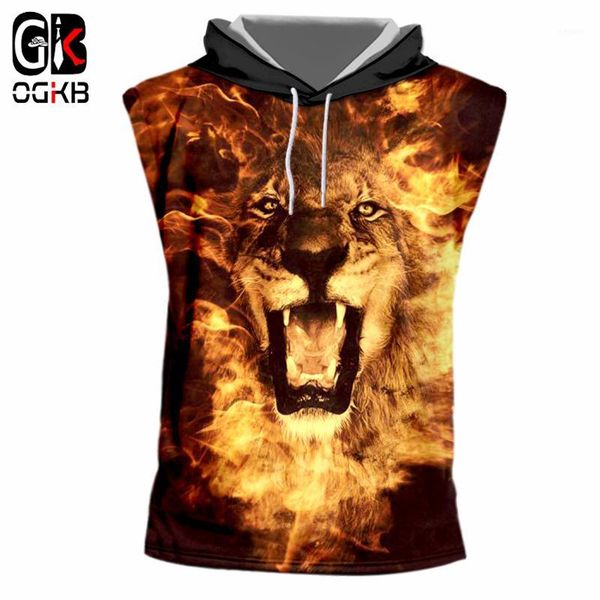 ogkb 2018 summer cool vest with hat print flame lion 3d hooded tank women/men bodybuilding fitness sleeveless pullovers 7xl1, White;black
ogkb 2018 summer cool vest with hat print flame lion 3d hooded tank women/men bodybuilding fitness sleeveless pullovers 7xl1, White;black