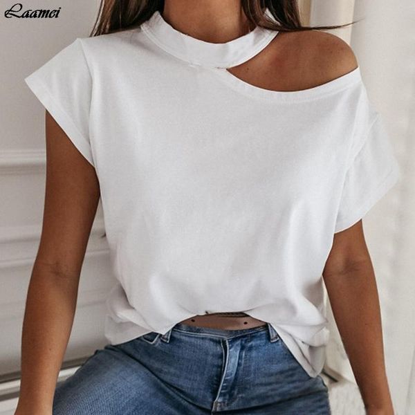 women's blouses & shirts shoulder solid color blouse women 2021 summer short sleeve casual loose halter backless ladies, White
women's blouses & shirts shoulder solid color blouse women 2021 summer short sleeve casual loose halter backless ladies, White