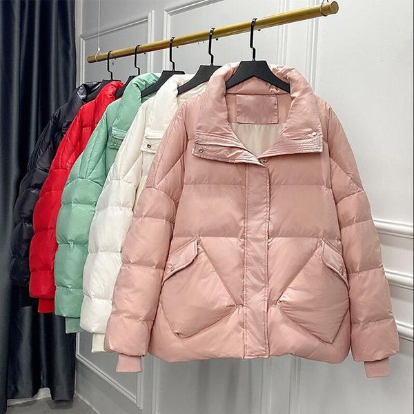 2021 winter down jacket women loose stand collar warm parka thick short coat female white duck down jacket women outerwear, Black
2021 winter down jacket women loose stand collar warm parka thick short coat female white duck down jacket women outerwear, Black