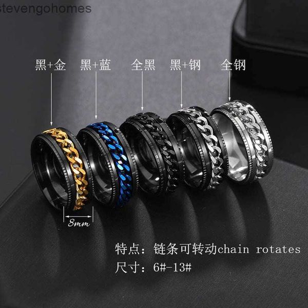 selling rotatable chain multicolor ring titanium steel embossing trend jewelry, Silver
selling rotatable chain multicolor ring titanium steel embossing trend jewelry, Silver