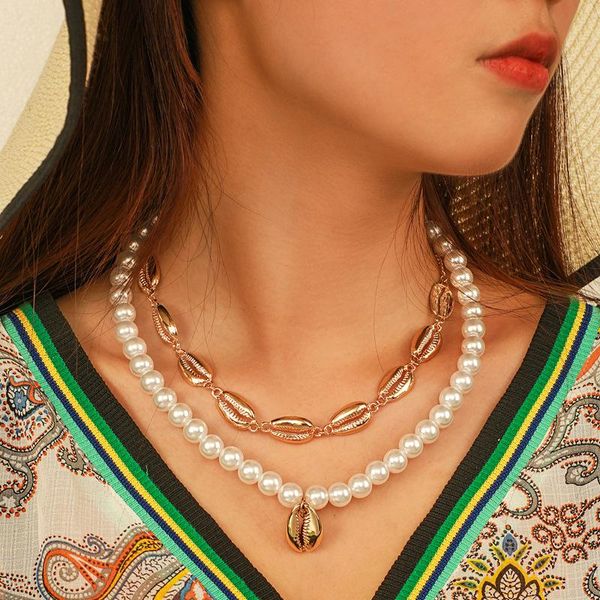new jewelry european and american fashion popular alloy shell pearl multilayer necklace for women, Silver
new jewelry european and american fashion popular alloy shell pearl multilayer necklace for women, Silver
