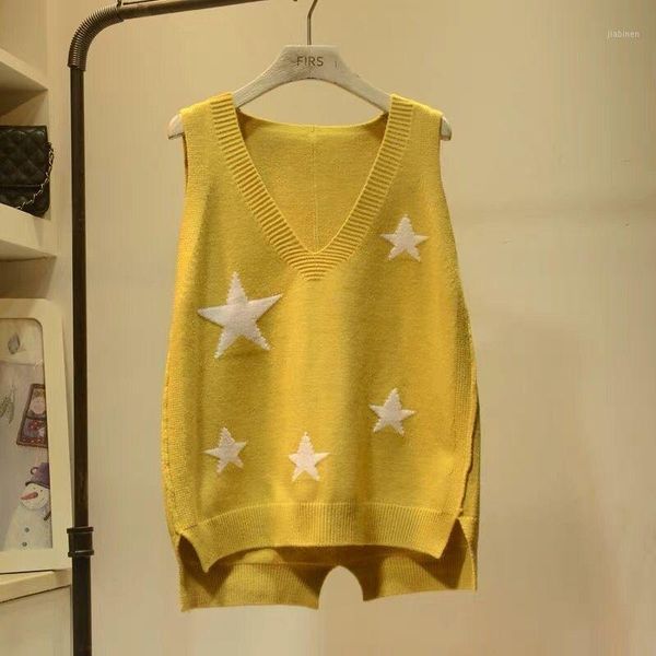 2020 new autumn women star knit female v-neck casual korean women's elegant pullover student loose fashion sweater l1121, White
2020 new autumn women star knit female v-neck casual korean women's elegant pullover student loose fashion sweater l1121, White