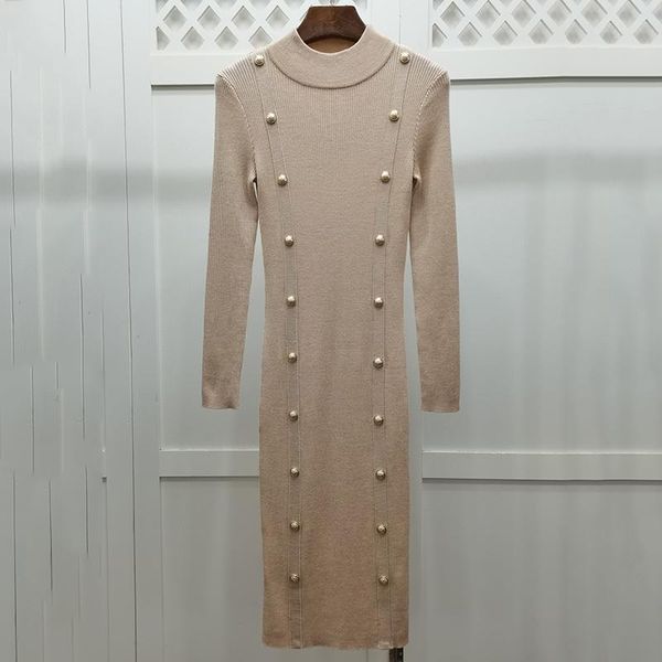 fashion long knit dress autumn spring long sleeve brand dress new double breasted female, Black;gray
fashion long knit dress autumn spring long sleeve brand dress new double breasted female, Black;gray