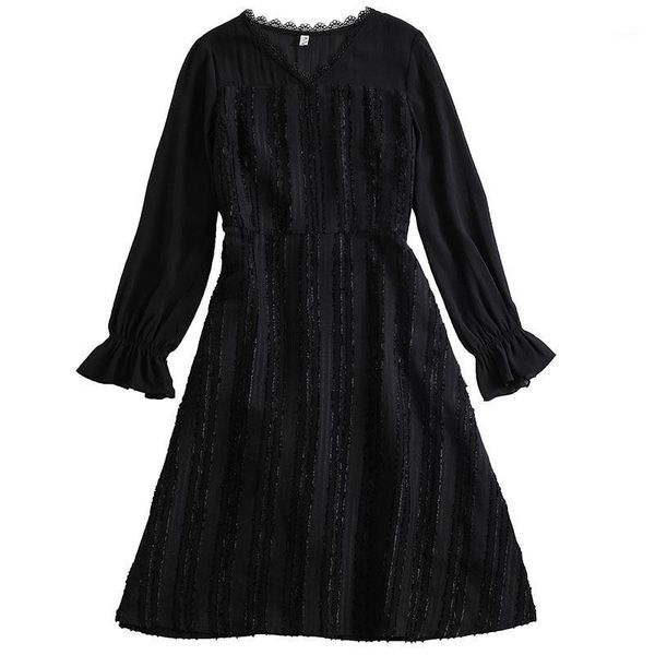 plus size dress for women 4xl 5xl 2020 spring new vintage black long sleeve women's clothing stitching jacquard fashion dress1, Black;gray
plus size dress for women 4xl 5xl 2020 spring new vintage black long sleeve women's clothing stitching jacquard fashion dress1, Black;gray