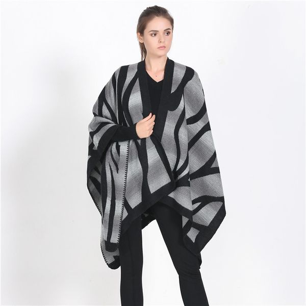 british style irregular stripe imitation cashmere shawl autumn and winter scarf dual purpose thickening warmth, Blue;gray
british style irregular stripe imitation cashmere shawl autumn and winter scarf dual purpose thickening warmth, Blue;gray
