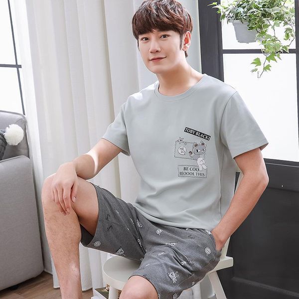 men's pajamas set cotton shorts summer short-sleeved t-shirt with shorts casual loose style men's home pyjamas men clothes 20201, Black;brown
men's pajamas set cotton shorts summer short-sleeved t-shirt with shorts casual loose style men's home pyjamas men clothes 20201, Black;brown