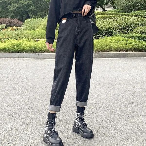 baggy denim harem pants women streetwear high waist straight leg jeans vintage loose large size boyfriend jeans korean style y1214, Blue
baggy denim harem pants women streetwear high waist straight leg jeans vintage loose large size boyfriend jeans korean style y1214, Blue