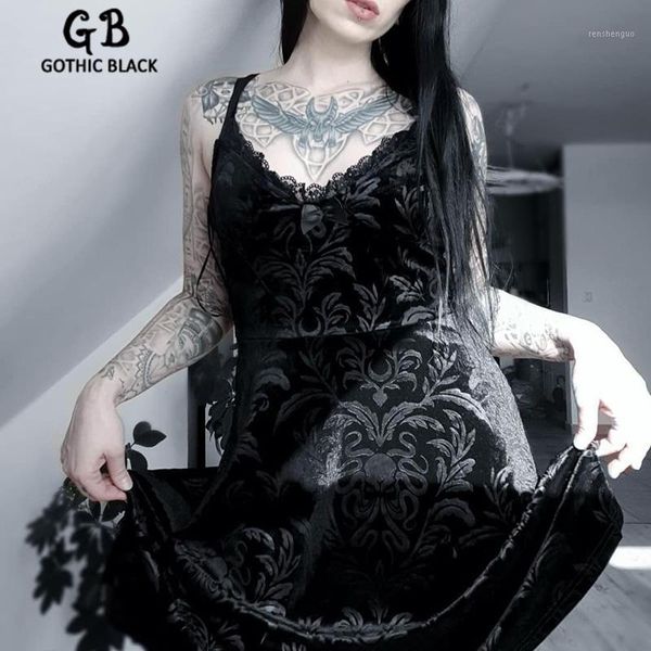 gothblack vintage women black spaghetti straps dress gothic splice lace bow embroidery mini dress 2020 summer party1, Black;gray
gothblack vintage women black spaghetti straps dress gothic splice lace bow embroidery mini dress 2020 summer party1, Black;gray