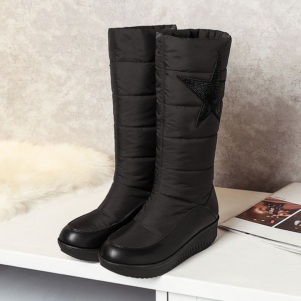2021 new waterproof mid calf thick fur winter ladies warm snow flat boots black white crystal women shoes 636d
2021 new waterproof mid calf thick fur winter ladies warm snow flat boots black white crystal women shoes 636d