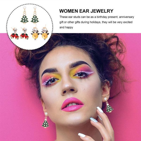 3 pairs christmas eardrops christmas ear studs xmas themed creative oil drip earring set diamond bell earring party ear decor jlllog
3 pairs christmas eardrops christmas ear studs xmas themed creative oil drip earring set diamond bell earring party ear decor jlllog