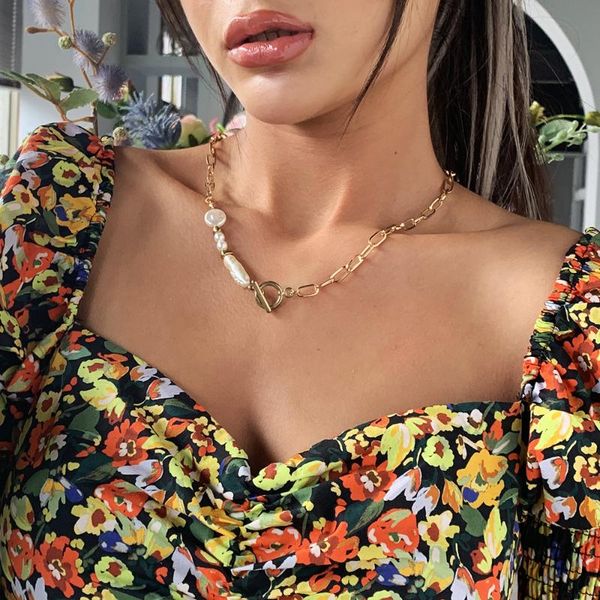 chains minimalist baroque irregular pearls toggle clasp necklaces for women vintage punk circle necklace couple female jewelry, Silver
chains minimalist baroque irregular pearls toggle clasp necklaces for women vintage punk circle necklace couple female jewelry, Silver