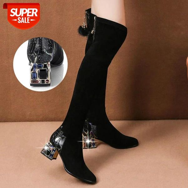 fashion over the knee long boots women winter boots rhinestone high heels for women thick heel black stretch botas #0h6b
fashion over the knee long boots women winter boots rhinestone high heels for women thick heel black stretch botas #0h6b