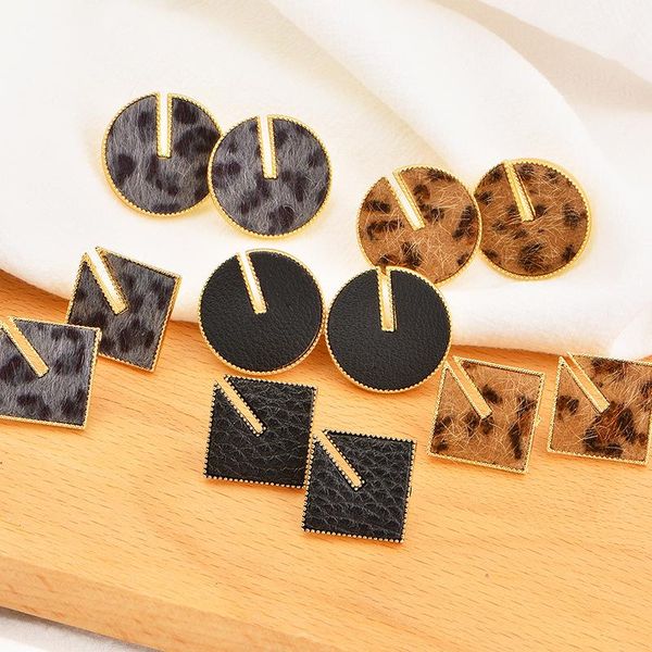stud simple fashion earrings exaggerated leopard print geometric round square 2021 trend for women, Golden;silver
stud simple fashion earrings exaggerated leopard print geometric round square 2021 trend for women, Golden;silver