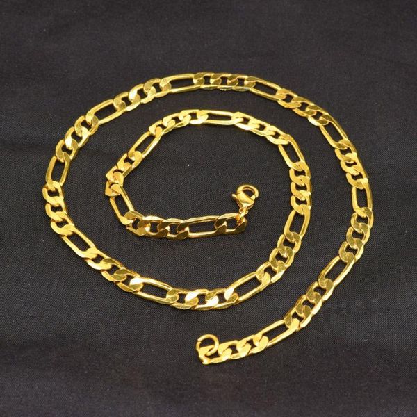 chains wholesale 18inches fashion women jewelry yellow gold-color flat figaro chain necklace wedding party gift, Silver
chains wholesale 18inches fashion women jewelry yellow gold-color flat figaro chain necklace wedding party gift, Silver