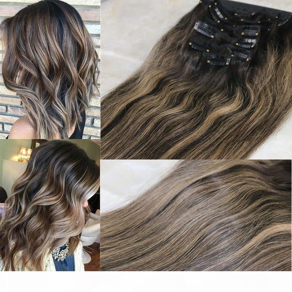 8a 7pcs 120gram clip in human hair extensions brunette balayage straight brazilian remy human hair weave ombre dark brown highlights, Black
8a 7pcs 120gram clip in human hair extensions brunette balayage straight brazilian remy human hair weave ombre dark brown highlights, Black