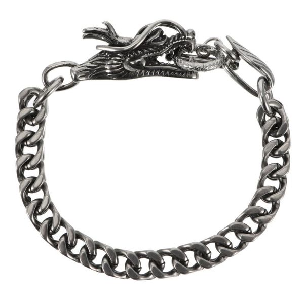 steel vintage dragon head bracelet creative men wrist chain for decoration, Golden;silver
steel vintage dragon head bracelet creative men wrist chain for decoration, Golden;silver