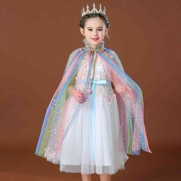 fashion baby girls sequin rainbow color mesh cloak princess cape fancy party outfits cosplay costume kids clothes, Blue;gray
fashion baby girls sequin rainbow color mesh cloak princess cape fancy party outfits cosplay costume kids clothes, Blue;gray