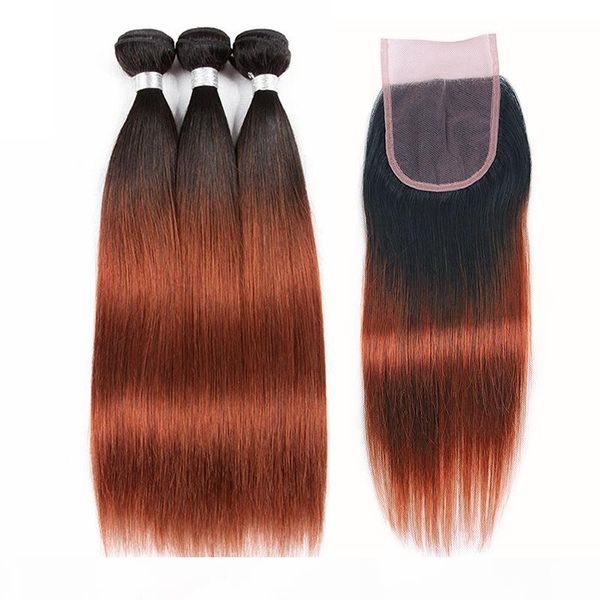 dark auburn human hair weave 3 bundles with 4*4 lace closure 1b 33 straight ombre brazilian virgin hair pre-colored non-remy hair, Black;brown
dark auburn human hair weave 3 bundles with 4*4 lace closure 1b 33 straight ombre brazilian virgin hair pre-colored non-remy hair, Black;brown