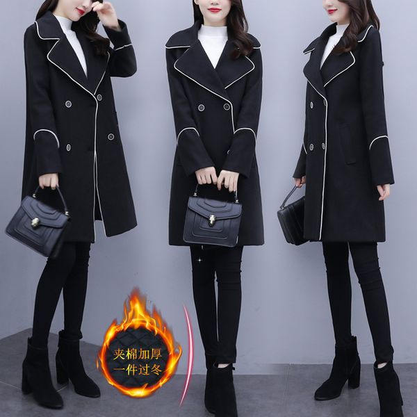2021 winter new size big clothes heavy cotton warm wool korean version of women's coat b6r2, Black
2021 winter new size big clothes heavy cotton warm wool korean version of women's coat b6r2, Black