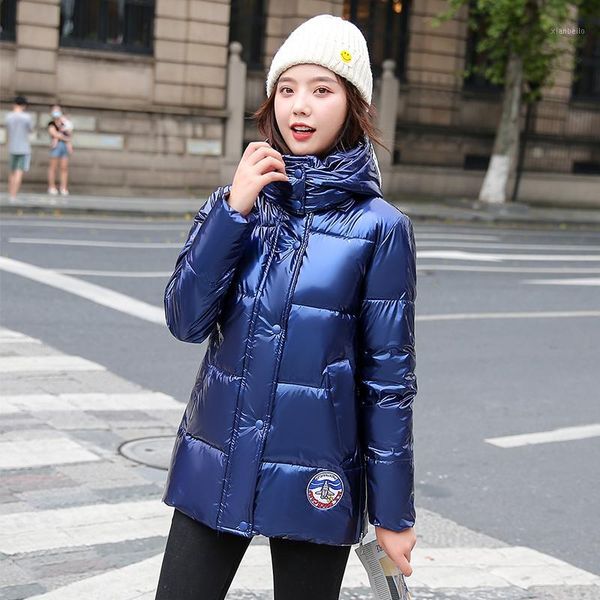 women's winter long jacket shiny hooded woman parkas plus size stand collar thick stand collar pattern korean style female coat1, Black
women's winter long jacket shiny hooded woman parkas plus size stand collar thick stand collar pattern korean style female coat1, Black