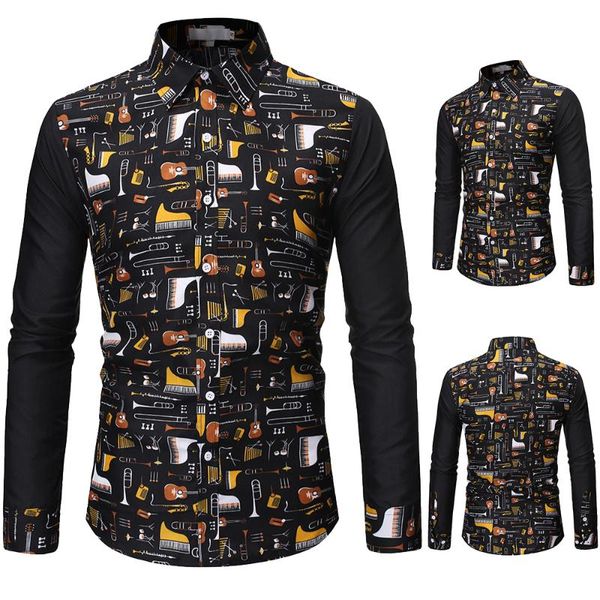men's casual shirts shirt for men fashion print long splice sleeves social male hip hop style slim blouse man, White;black
men's casual shirts shirt for men fashion print long splice sleeves social male hip hop style slim blouse man, White;black