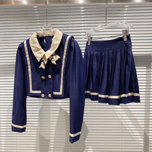 2020 red net new same small fragrance college ribbon jk jacket plied skirt together gowc, White
2020 red net new same small fragrance college ribbon jk jacket plied skirt together gowc, White