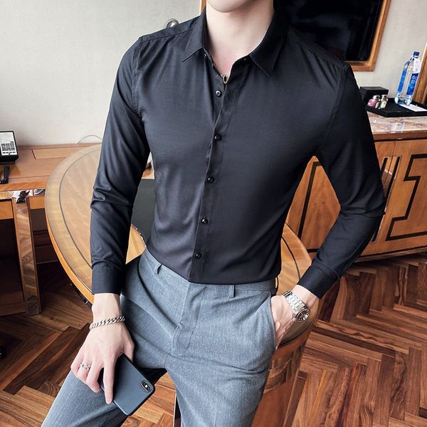 2021 men's autumn new pure thin pretty shirt male clothing ayuu, White;black
2021 men's autumn new pure thin pretty shirt male clothing ayuu, White;black
