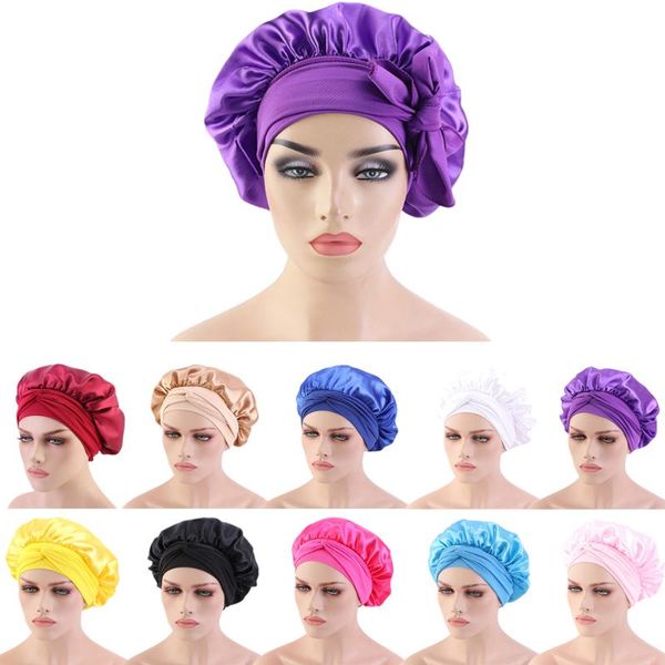 beanie/skull caps women's satin solid sleeping hat night sleep cap hair care bonnet nightcap for women long tail shower fashion, Blue;gray
beanie/skull caps women's satin solid sleeping hat night sleep cap hair care bonnet nightcap for women long tail shower fashion, Blue;gray