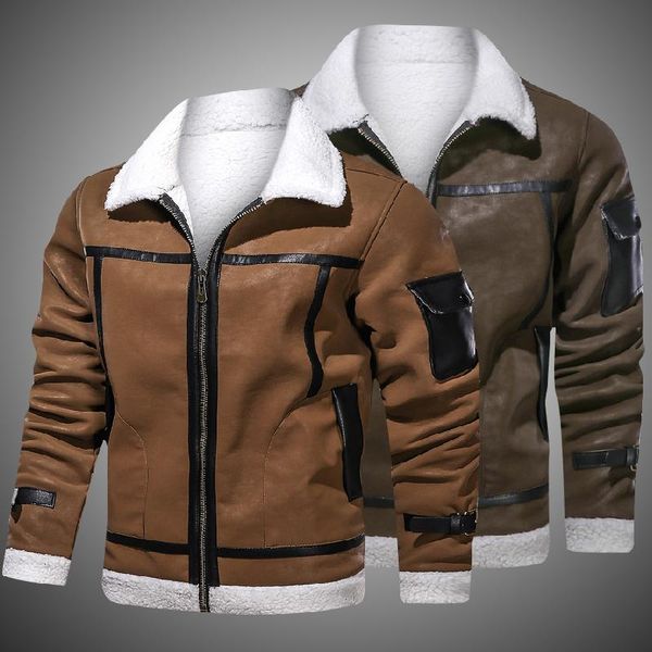 men's fur & faux winter 2021 mens pu leather jacket fleece thick collar coats warm pocket slim biker motorcycle men windbreakers, Black
men's fur & faux winter 2021 mens pu leather jacket fleece thick collar coats warm pocket slim biker motorcycle men windbreakers, Black