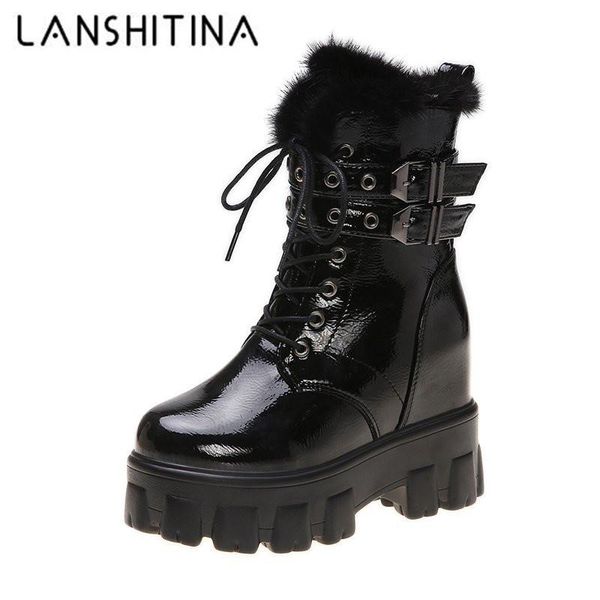 boots punk women leather platform chunky sneakers autumn 10cm wedge heels ankle woman winter fur warm motorcycle, Black
boots punk women leather platform chunky sneakers autumn 10cm wedge heels ankle woman winter fur warm motorcycle, Black