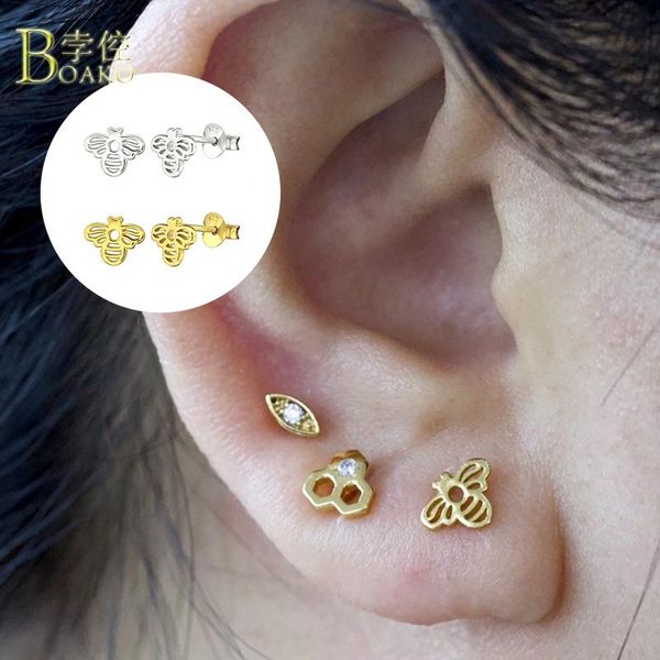 boako 925 sterling silver bee stud earrings for women ins piercing cartilage aretes earings luxury jewelry earring pendientes, Golden;silver
boako 925 sterling silver bee stud earrings for women ins piercing cartilage aretes earings luxury jewelry earring pendientes, Golden;silver