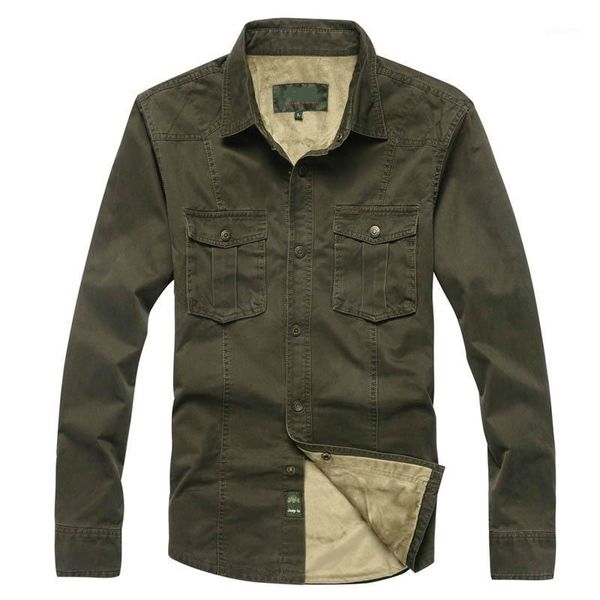 fleece thick warm turn down collar solid color chest pockets shirt for mens army green and khaki shirts male1, White;black
fleece thick warm turn down collar solid color chest pockets shirt for mens army green and khaki shirts male1, White;black