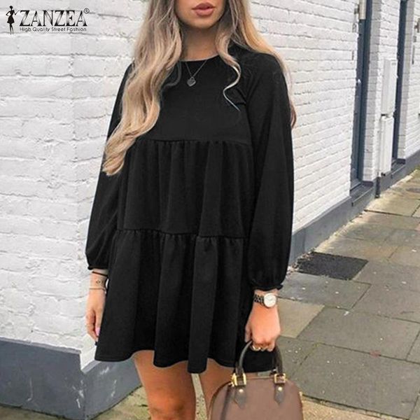 2021 zanzea puff sleeve mini dress stylish women's spring short sundress vestidos female casual o neck robe plus size 5xl, Black;gray
2021 zanzea puff sleeve mini dress stylish women's spring short sundress vestidos female casual o neck robe plus size 5xl, Black;gray