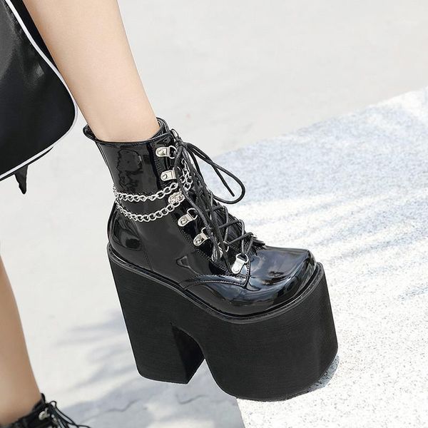pxelena 34-43 harajuku metal chain dj nightclub punk gothic creepers chunky platform super high heel motorcycle cosplay boots jk1, Black
pxelena 34-43 harajuku metal chain dj nightclub punk gothic creepers chunky platform super high heel motorcycle cosplay boots jk1, Black