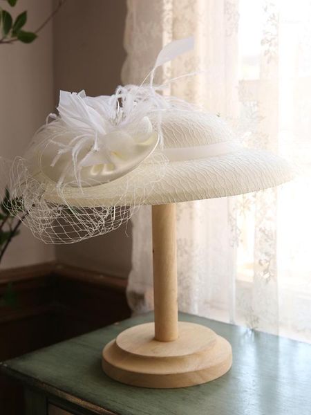 stingy brim hats french elegant gauze large bowler hat england bride flower dinner party studio headdress wedding accessories1, Blue;gray
stingy brim hats french elegant gauze large bowler hat england bride flower dinner party studio headdress wedding accessories1, Blue;gray