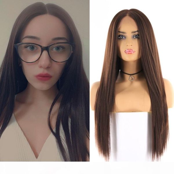black women lace front wig for women color long straight hair wigs, Black;brown 
black women lace front wig for women color long straight hair wigs, Black;brown