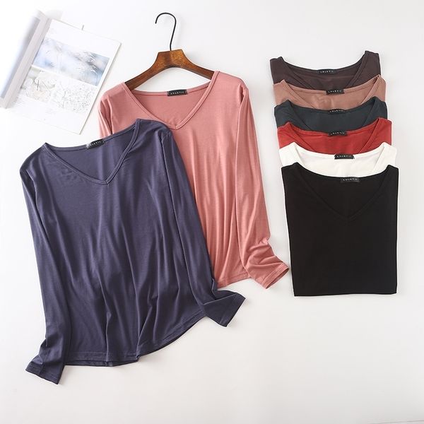 women stretch cotton t shirt new spring autumn long sleeve tee shirts korea casual tshirt slim fit ladies t-shirt plus size 201125, White
women stretch cotton t shirt new spring autumn long sleeve tee shirts korea casual tshirt slim fit ladies t-shirt plus size 201125, White