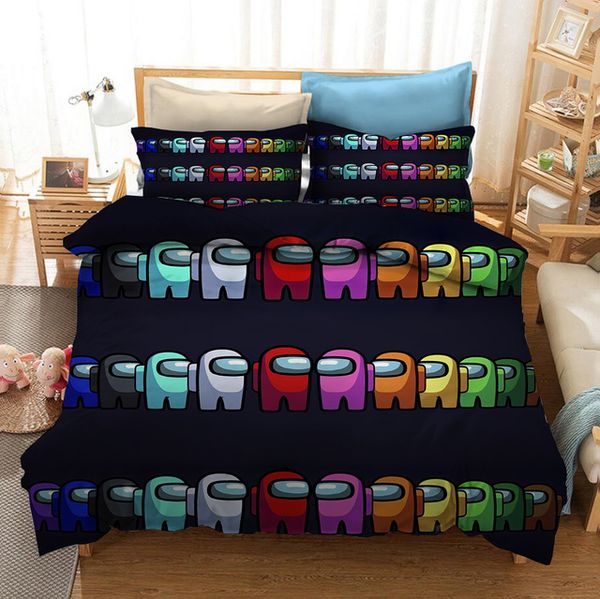 bed among us 2/3pcs bedding 3d suit spead cover cover printed game set cartoon bed child kid quilt game duvet bedroom bedclothes vebns, Black
bed among us 2/3pcs bedding 3d suit spead cover cover printed game set cartoon bed child kid quilt game duvet bedroom bedclothes vebns, Black