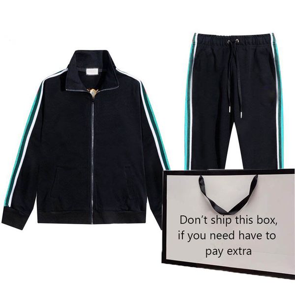 classic striped men's tracksuits casual letter embroidery pattern men autumn jacket + joggers sport outerwear outfits, Gray
classic striped men's tracksuits casual letter embroidery pattern men autumn jacket + joggers sport outerwear outfits, Gray