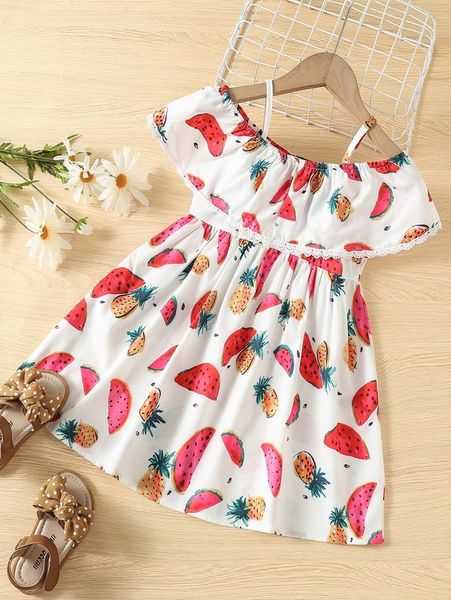 toddler girls watermelon & pineapple print guipure lace trim cold shoulder dress she, Red;yellow
toddler girls watermelon & pineapple print guipure lace trim cold shoulder dress she, Red;yellow