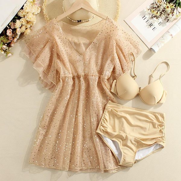 women's swimwear staerk south korean girls show thin sleeve blouse bikini swimsuit female conservative three-piece together springs1, White;black
women's swimwear staerk south korean girls show thin sleeve blouse bikini swimsuit female conservative three-piece together springs1, White;black