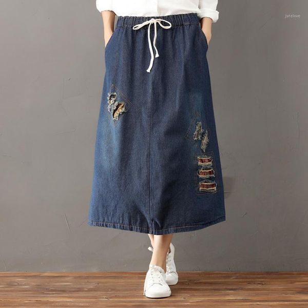 nyfs 2021 new spring autumn vintage elastic waist hole denim skirt vintage jeans woman skirts1, Black
nyfs 2021 new spring autumn vintage elastic waist hole denim skirt vintage jeans woman skirts1, Black