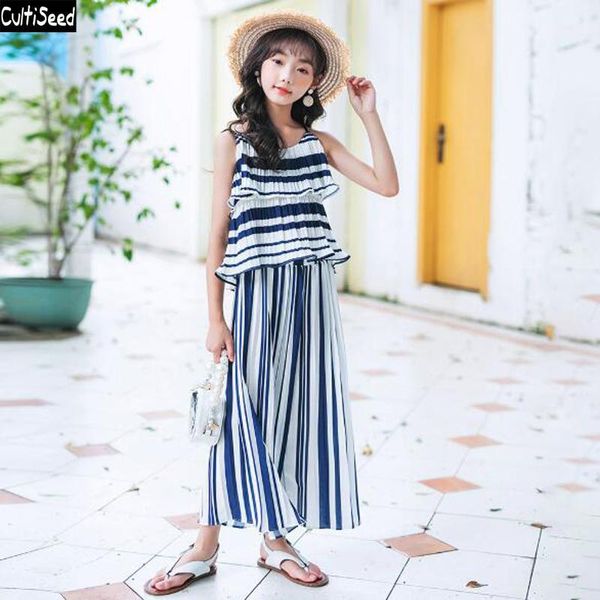 cultiseed big girls 2020 new summer sets suit children girls striped spaghetti strap wide leg pant 2pc set kids casual sets1, White
cultiseed big girls 2020 new summer sets suit children girls striped spaghetti strap wide leg pant 2pc set kids casual sets1, White