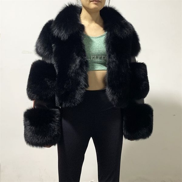 rf2064 woman's real fox fur coat with genuine leather turn down collar purple fox fur jacket 201212, Black
rf2064 woman's real fox fur coat with genuine leather turn down collar purple fox fur jacket 201212, Black